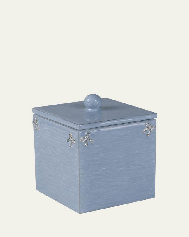 Lola Pave Bows Tall Square Container